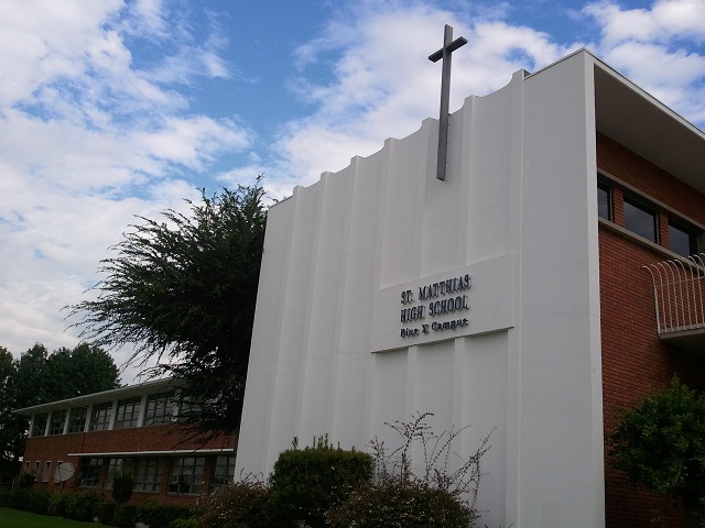 Entrance to St. Matthias High School
