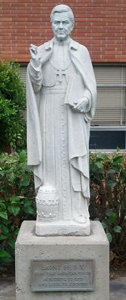 Pope St. Pius X Statue on Campus